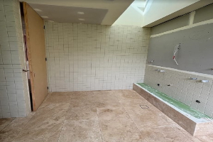 Commercial tiling project in Sydney office building